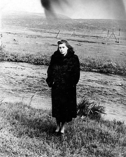 Maria Michaluk oczekująca po uwolnieniu z łagru w Magadanie (Kołyma, ZSRR) na powrót do kraju.