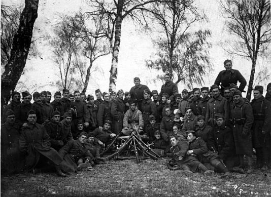Żołnierze 5 Pułku Piechoty Legionów na Łotwie.