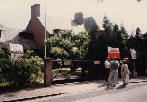 Demonstracja w Szwecji przeciwko fałszowaniu wyborów w Polsce, w maju 1984