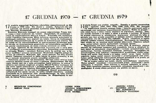 9. rocznica Grudnia 1970, 17 grudnia 1979