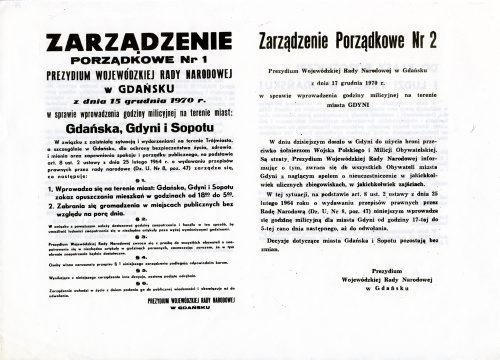 Zarządzenie władz komunistycznych w sprawie wprowadzenia godziny milicyjnej na Wybrzeżu, 15 grudnia 1970