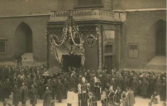 Pogrzeb arcybiskupa Józefa Bilczewskiego we Lwowie, w marcu 1923